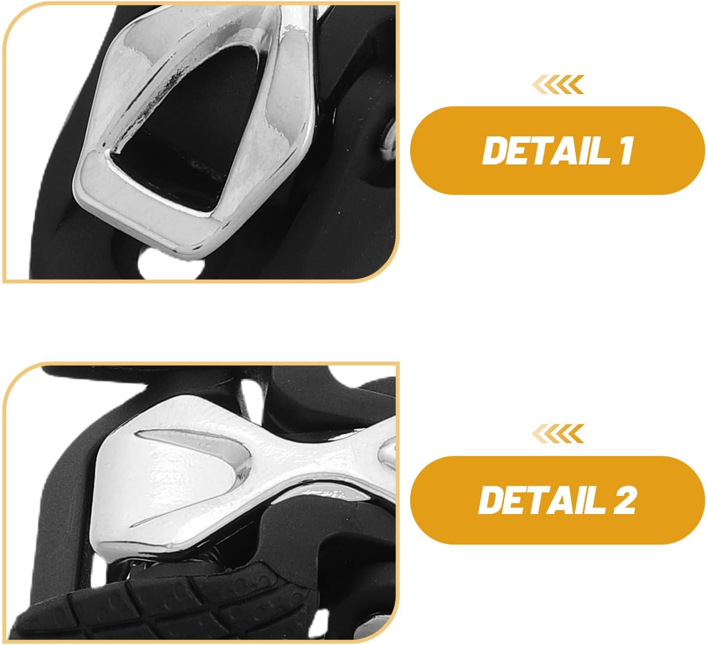 SUPVOX 4pcs Adjustable Inline Skate Buckle Kit with Screws, Sturdy Plastic and Stainless Steel Skate Boot Accessory for Quick Outdoor Adjustability and Secure Locking System, for Adult image 3