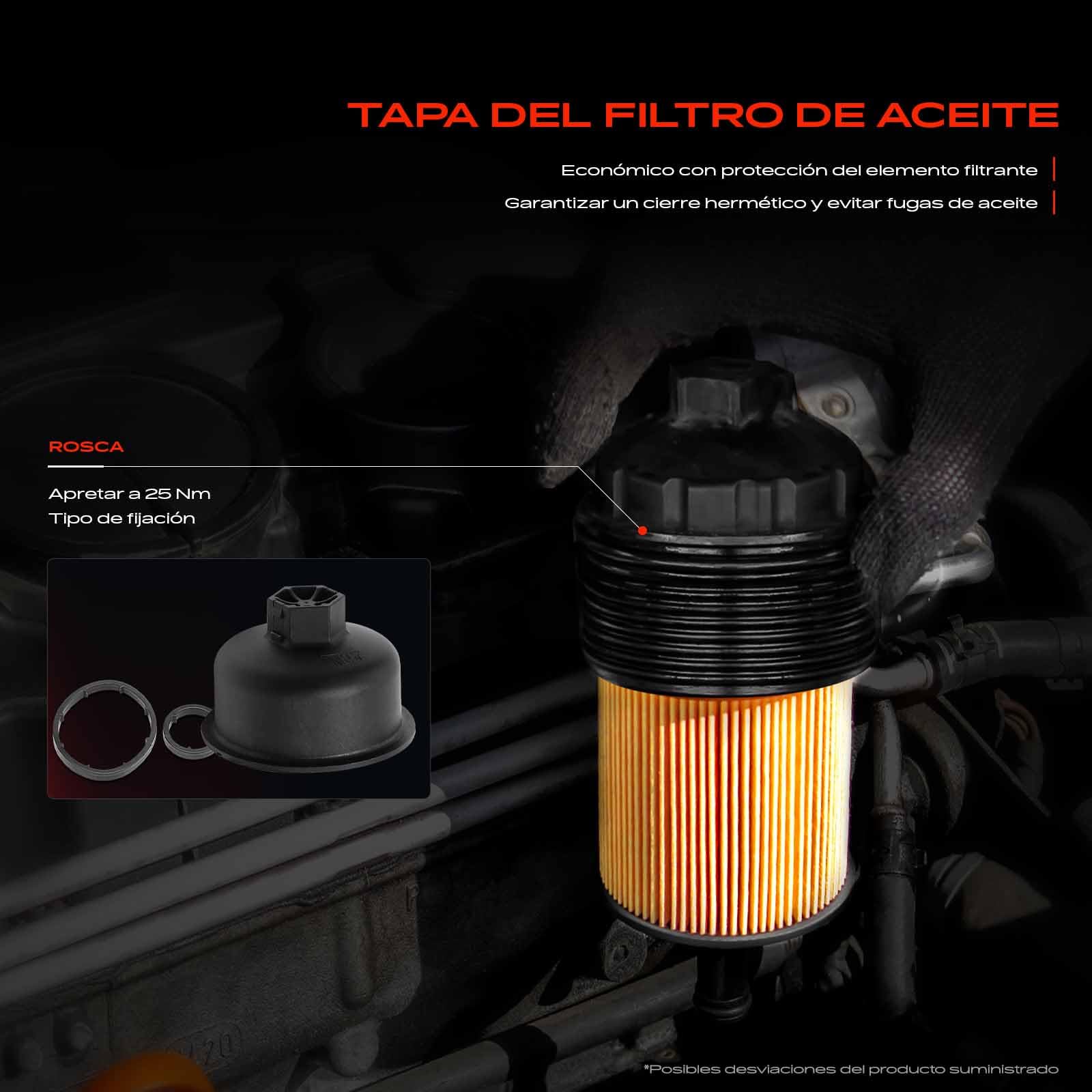 Frankberg Filtro de aceite del enfriador de aceite 2006-1665280000 | Compatible con: Autobús Vito W639, Viano W639, Clase S V222 W222 X222, GLC X253, Sprinter 35-T Caja B906, Clase M W166
