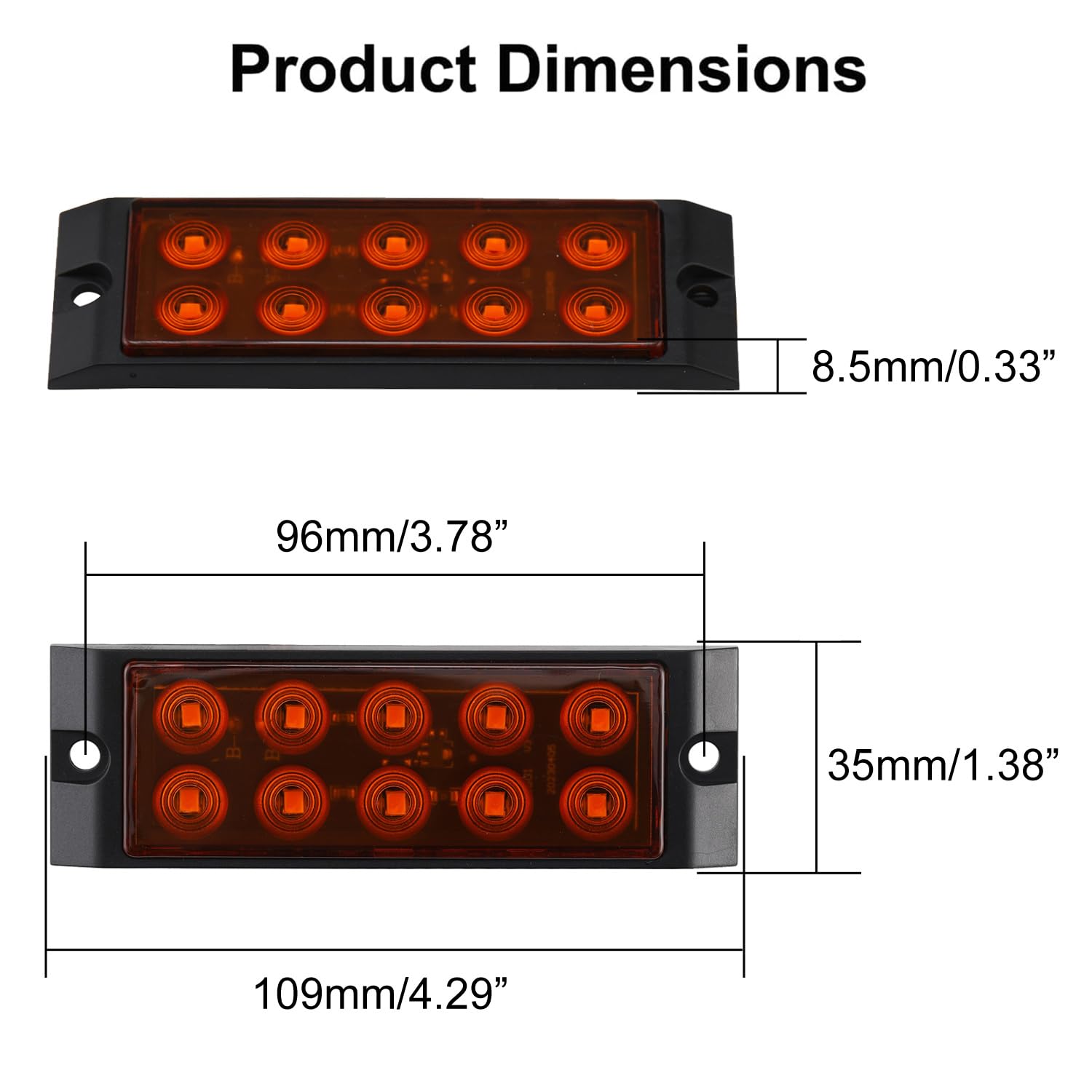6 Pouces Remorque Led Lumières Pour Camions Feu De Position Latéral Pour Camion