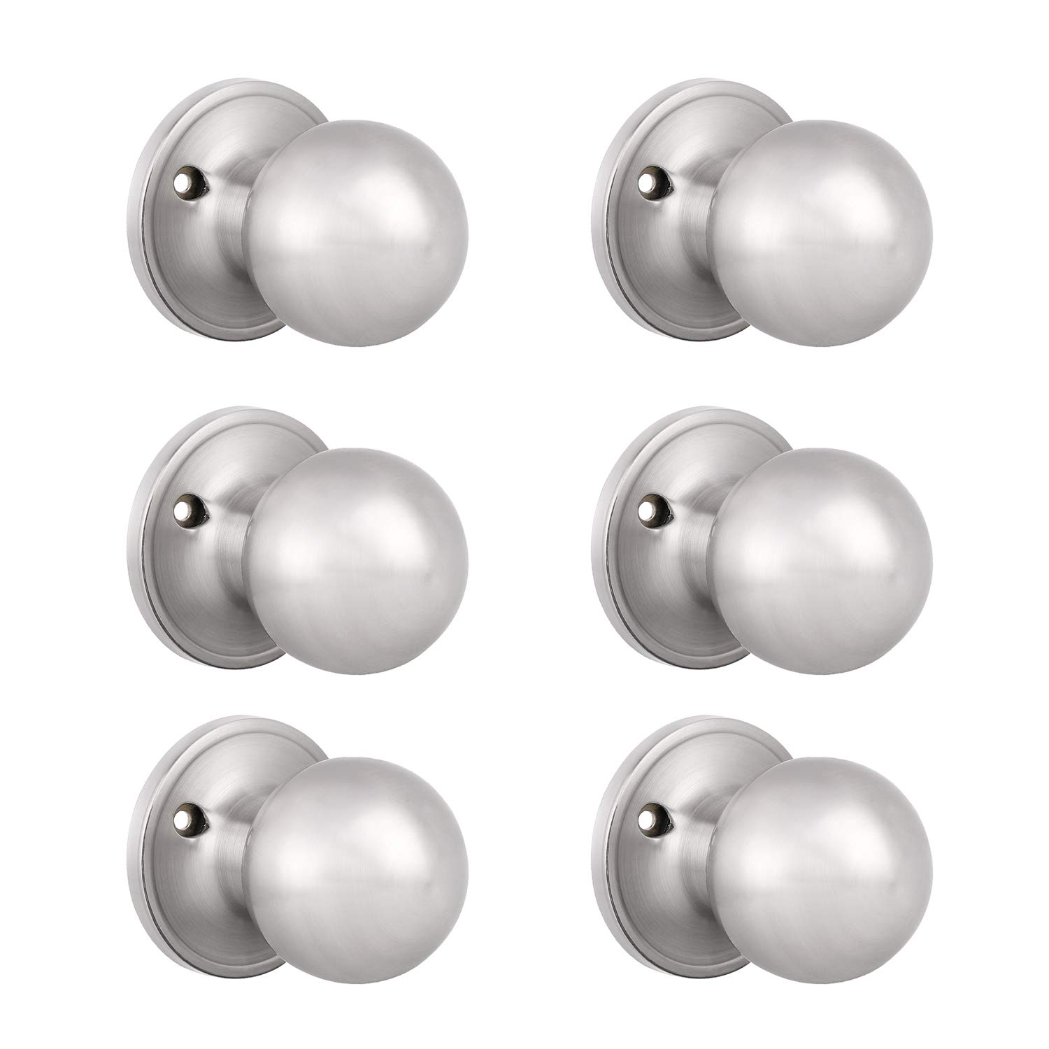 Linkaa Lot De 2 Boutons De Porte Factices En Nickel Satiné
