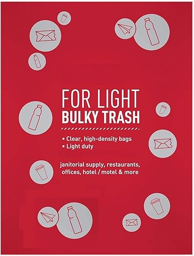 Miniatura 4 de Bolsas de basura de 8 galones  75 bolsas de basura pequeñas a medianas  Bolsas de basura transparentes de 24 x 24 pulgadas  Bolsas de basura de