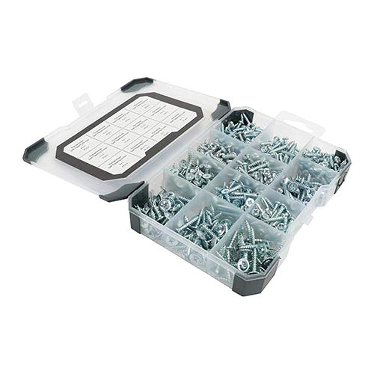 Timco Silver Self-Tapping Screws Mixed Tray - 515Pcs