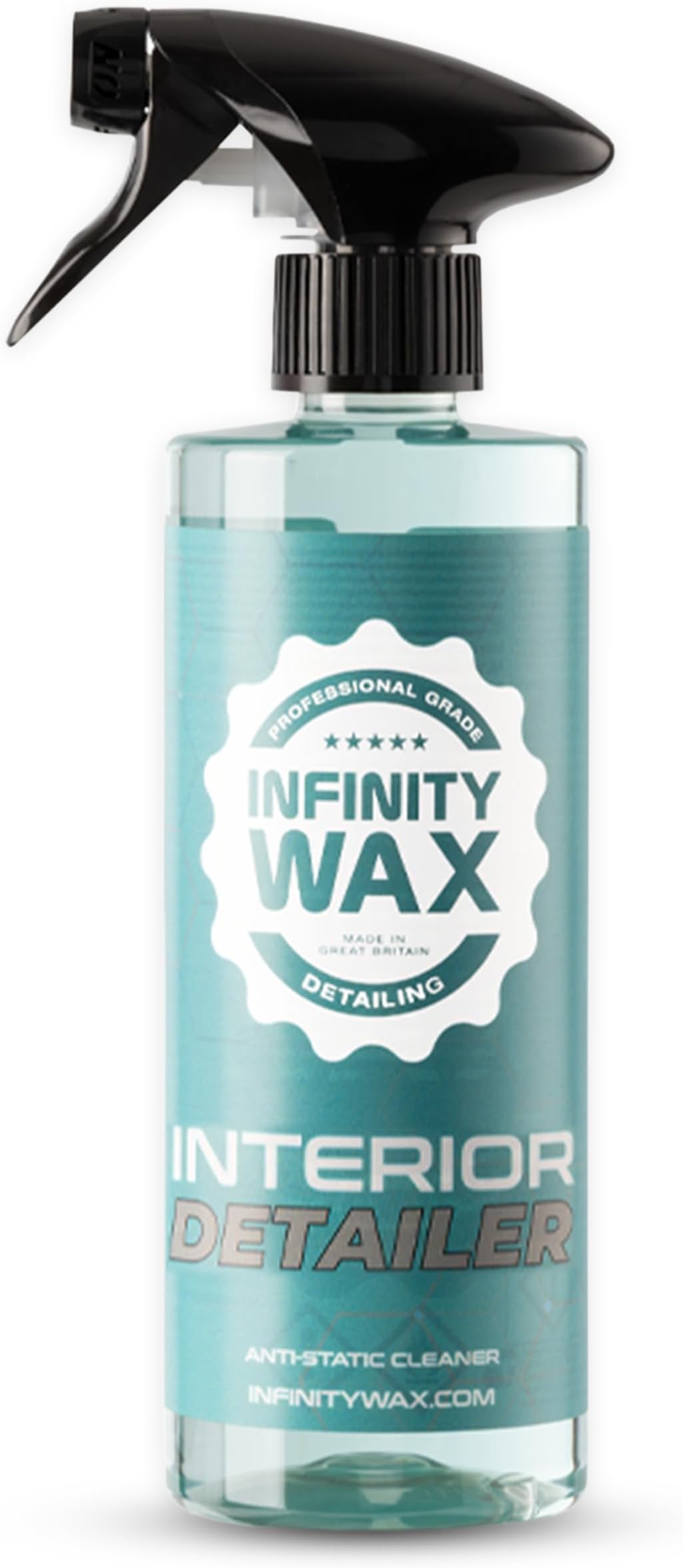 – Infinity Wax Interior Detailer 500ml – Anti-Static Cleaner for Leather, Alcantara, Plastics & Screens, Refreshing Matte Finish, Lemon & Lime Scent, Easy to Use Car Interior Cleaning Spray