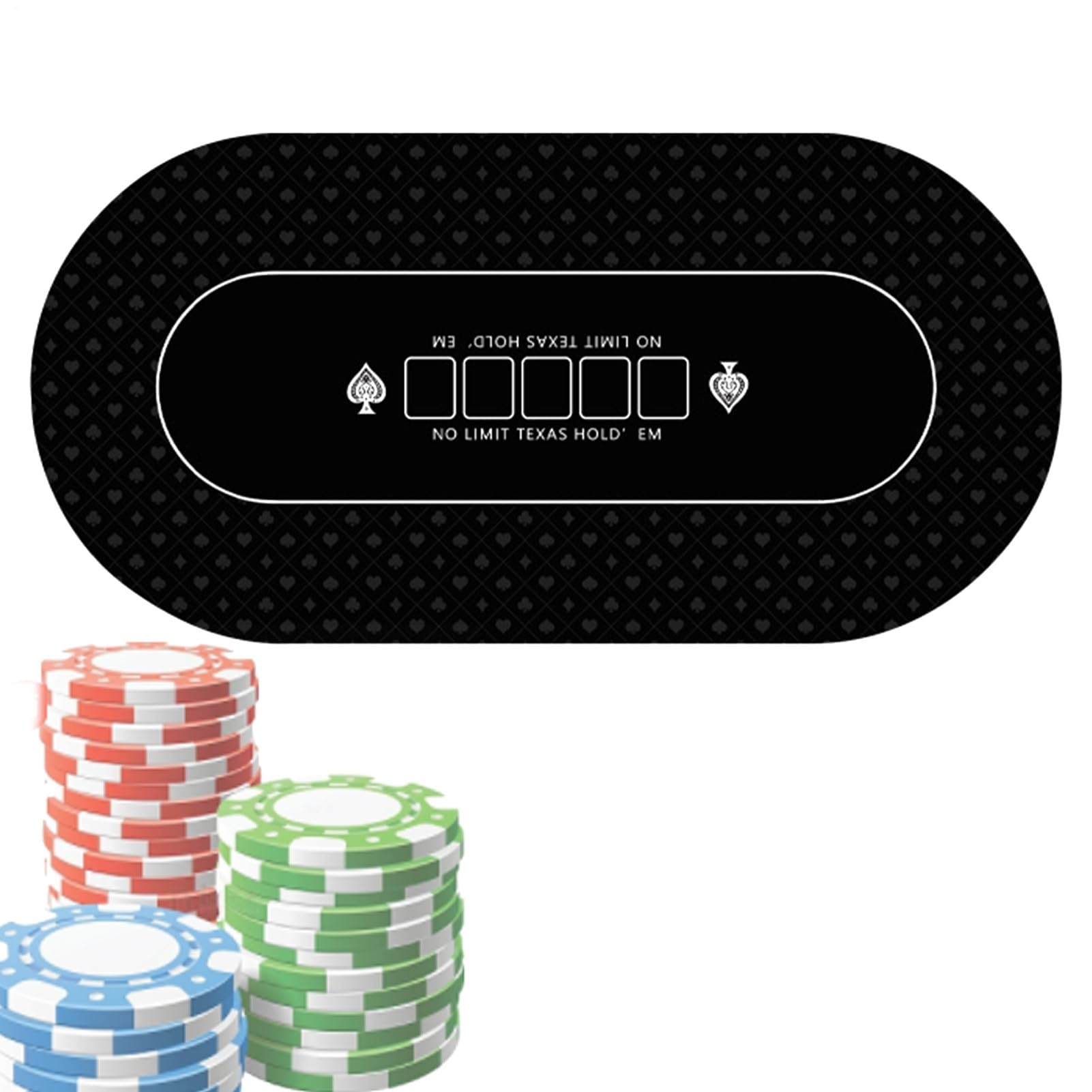 Générique Dessus de Tapis de Table de Poker – de Jeu de Cartes antidérapante 120 x 60 cm, Tapis de en Feutre Lisse, Couverture de Jeu de société de, Accessoire de Table pour soirée à thème