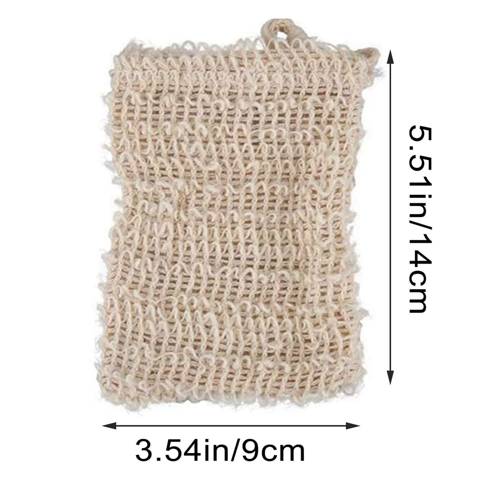Orton 50 sacchetti per sapone da bagno in sisal, in sisal naturale, per sapone esfoliante
