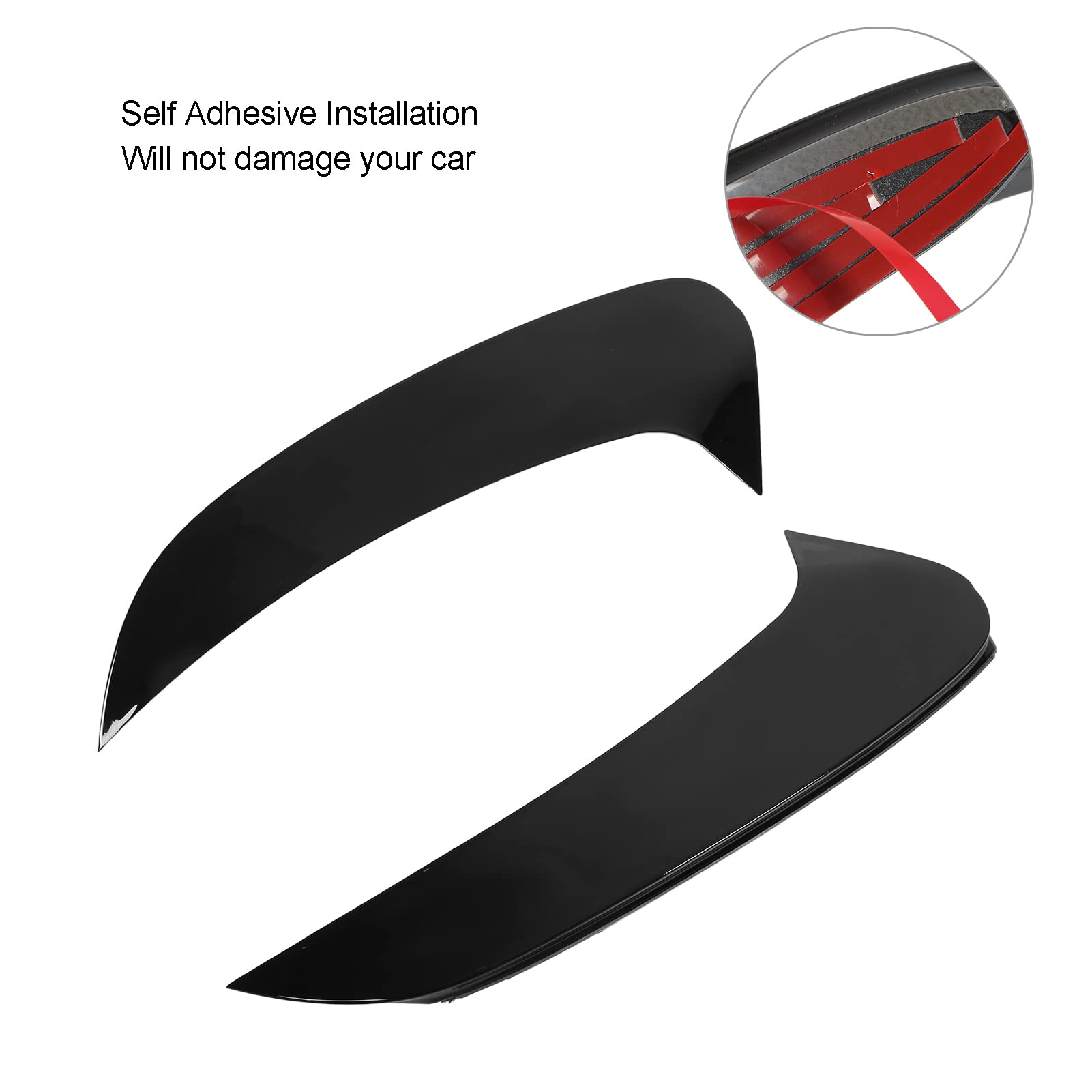 BOROCO Heckstoßstangen Lüftungsspoiler Für Mercedes GLE W167 - 2-teilig Glänzend Schwarz