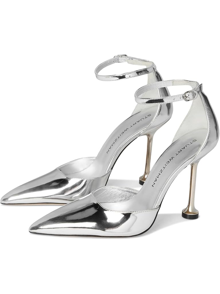 Silver Stuart Weitzman Stuartini Pump 100