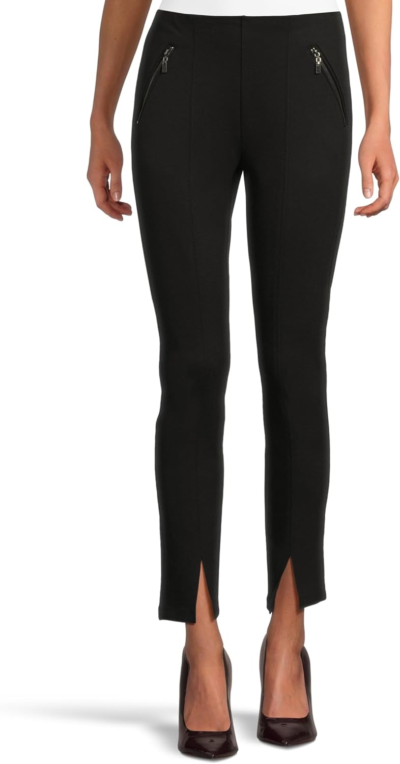 Liverpool Womens Petite High-Rise Pull-on Legging with Slit Hem