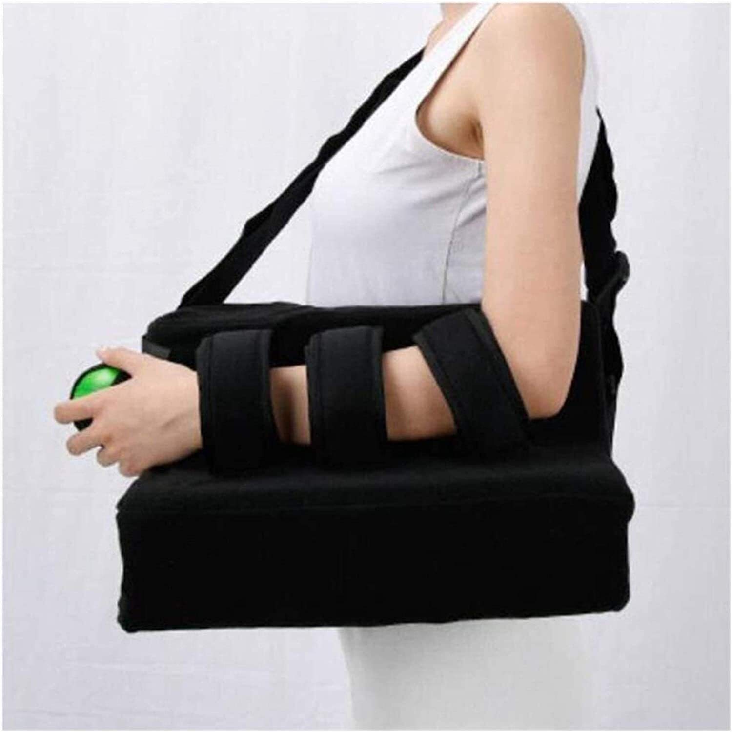 Cabestrillo portátil para Brazo, inmovilizador de Hombro Ajustable, Soporte para Manguito rotador, Soporte para Hombro, Almohada de abducción para Brazo Izquierdo Derecho, Reduce el Dolor/f