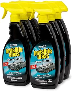 Invisible Glass 92164-6PK Premium Glass and Window Cleaner for Auto and Home Cleans Glass, Windows, Windshields, Navigation Screens, and More, Streak-Free, Ammonia-Free, Tint-Safe, 22 Fl Oz, Pack of 6