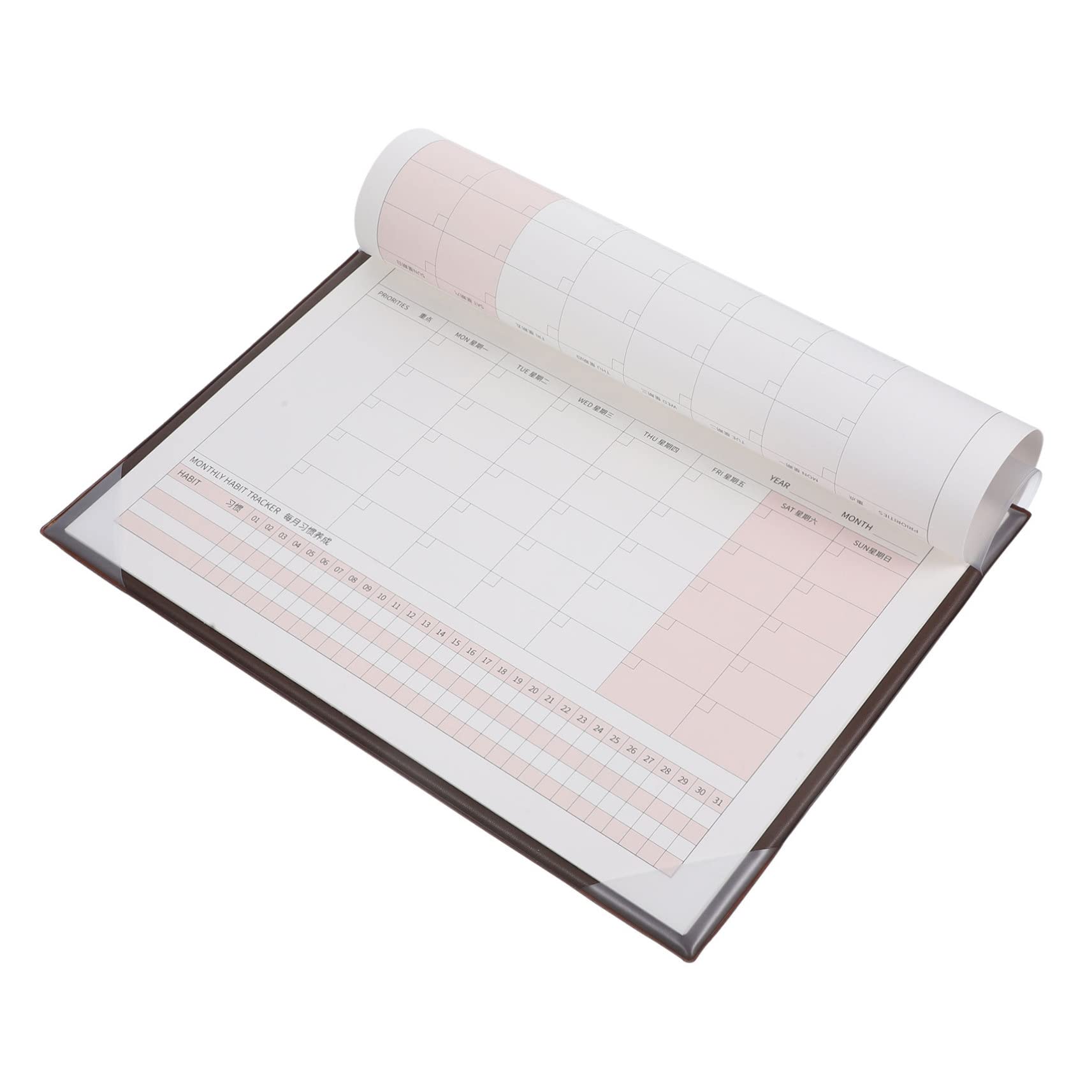 VILLCASE 3piezas Planificador Mensual De Escritorio Notepad De Calendario Organizador De Tareas y Horarios Para Oficina y Estudio Diseño Elegante y Compacto