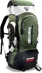 MOCHILA RESISTENTE 70L VIAGEM CAMPING TRILHA PESCA IMPERMEÁVEL (Verde)