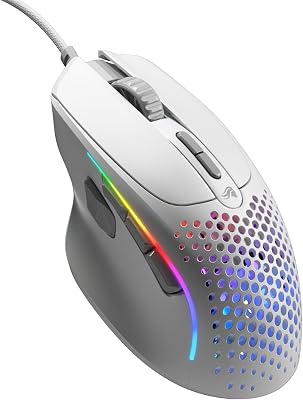 GLORIOUS Gaming – Model I 2 Wired Gaming Mouse: 9 tasti programmabili (2 scamb.), superleggero 66 g, sensore ottico 26.000, switch da 80 milioni di clic, MMO/MOBA/sparatutto, Bianco
