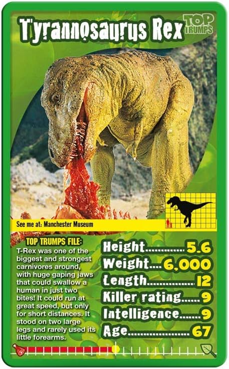 Top Trumps Dinosaurs Classics Card Game, Learn About The Tyrannosaurus Rex, Stegosaurus, Giganotsaurus in This Educational Pack, Gift and Toy for Boys and Girls Aged 6 Plus