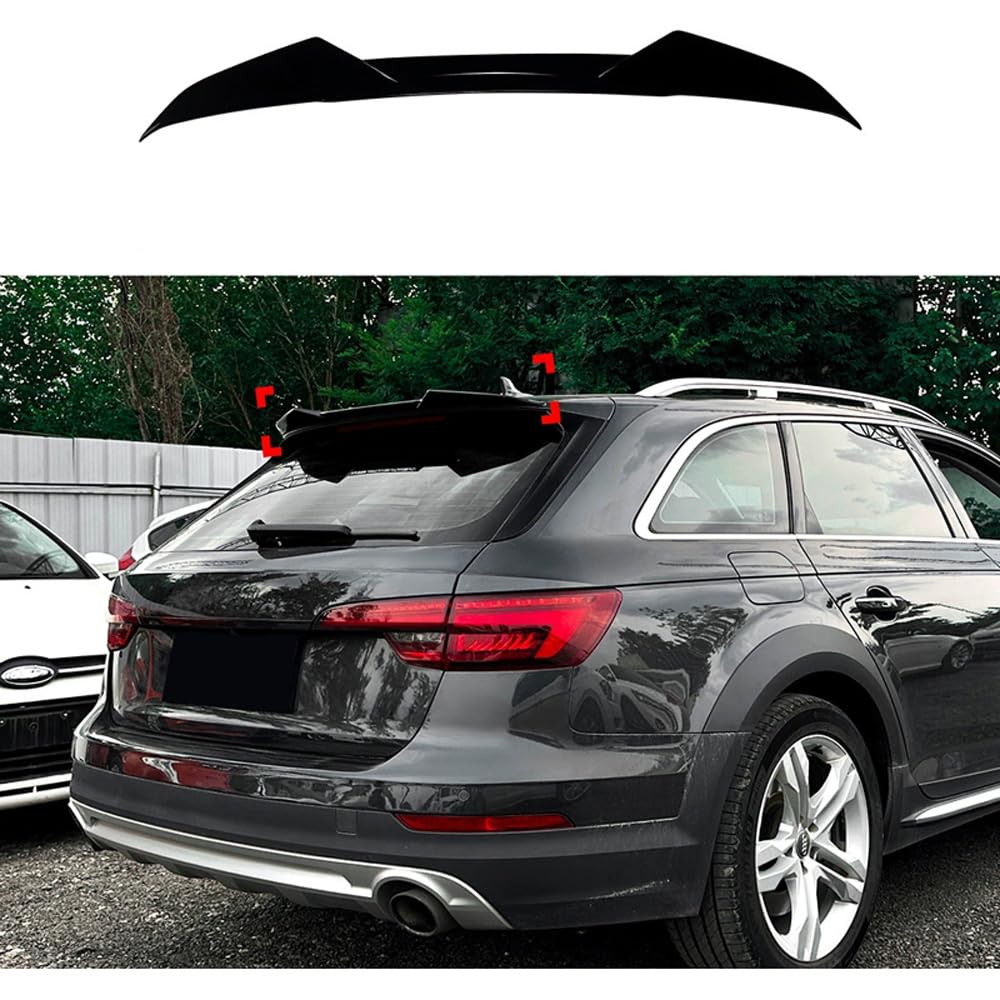 AutoStyle - Spoiler da tetto (tappo spoiler) compatibile con Audi A4 (B9) Avant S-Line/S4 2015-2024 (ABS nero lucido)