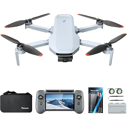 Potensic ATOM 2 Fly More Combo with RC PTD 1, Drone with Camera 4K, 8K Photo, 10KM Transmission, 96 Mins Flight, 3-Axis Gimbal, AI Track, Vertical Shooting, ND CPL Filter, RC Strap, Screen Protector