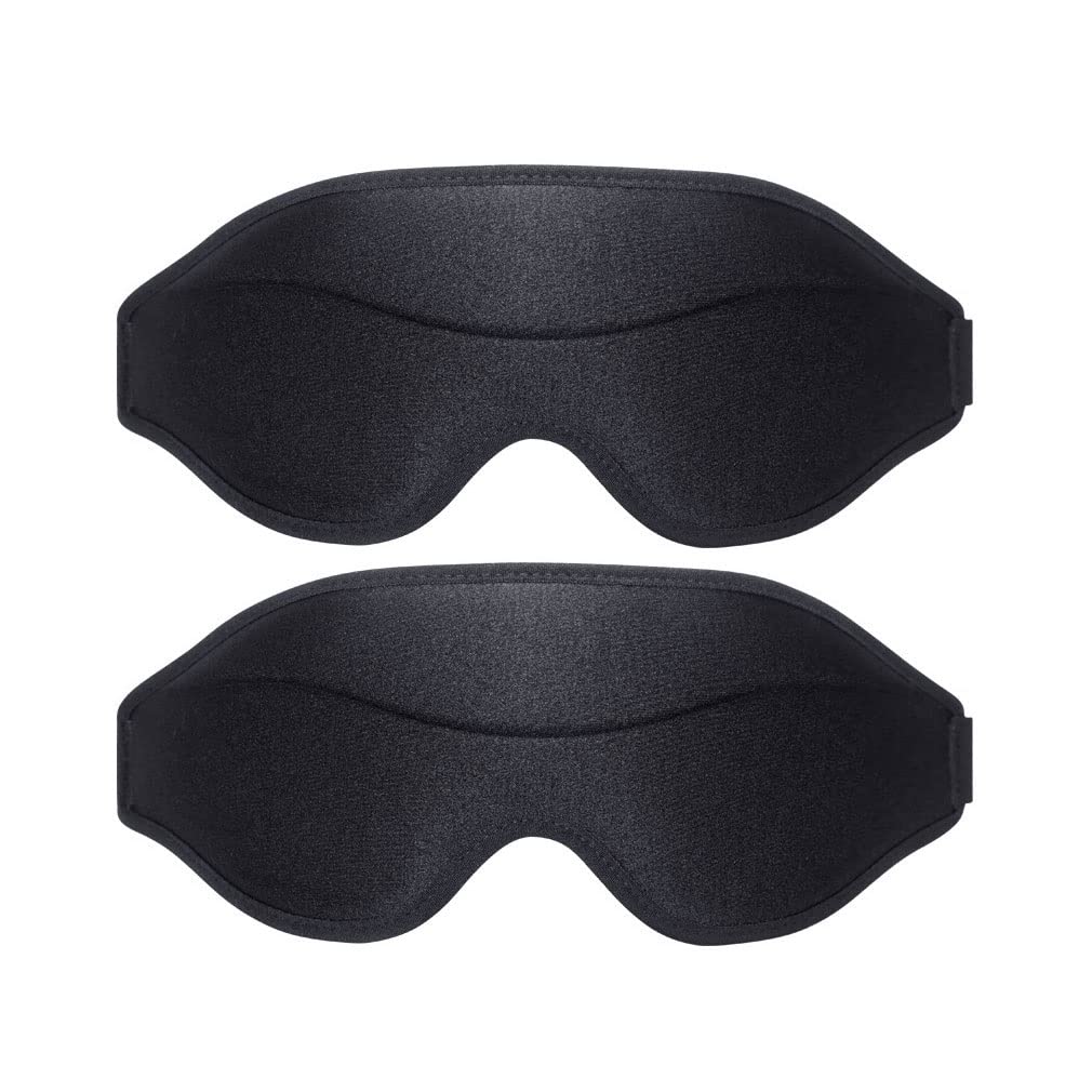 KANDUO 2 Pcs 3D Sleep Masks Sleeping Contoured Cup Eye Masks for Side Sleepers Light Blocking for Men