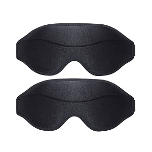 KANDUO 2 Pcs 3D Sleep Masks Sleeping Contoured Cup Eye Masks for Side Sleepers Light Blocking for Men