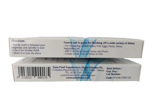 Miniatura 2 de Zane  Sal marina mediterránea gourmet sin refinar, Kosher de grano grueso, 3 infundido con huevas de pescado - Aceite de orégano y 6 hierbas  92