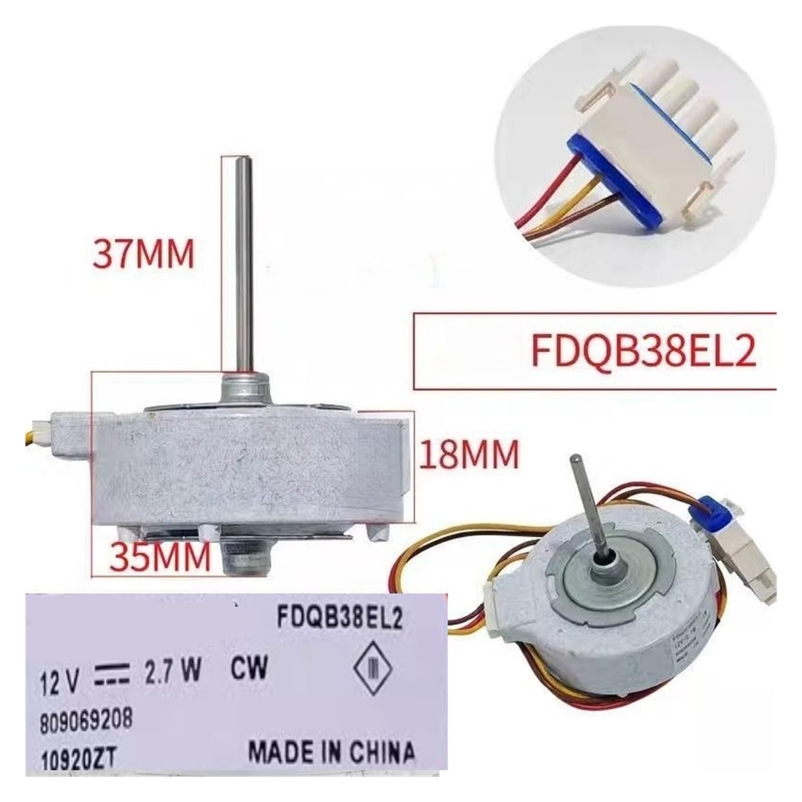 DC12V 2,7 W Adecuado, Compatible Con Electrolux, Refrigerador Congelador