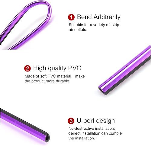 Miniatura 3 de Tiras decorativas LIVTEE para aire acondicionado de automóvil, adornos universales, impermeables y flexibles para la salida de aire, accesorios para