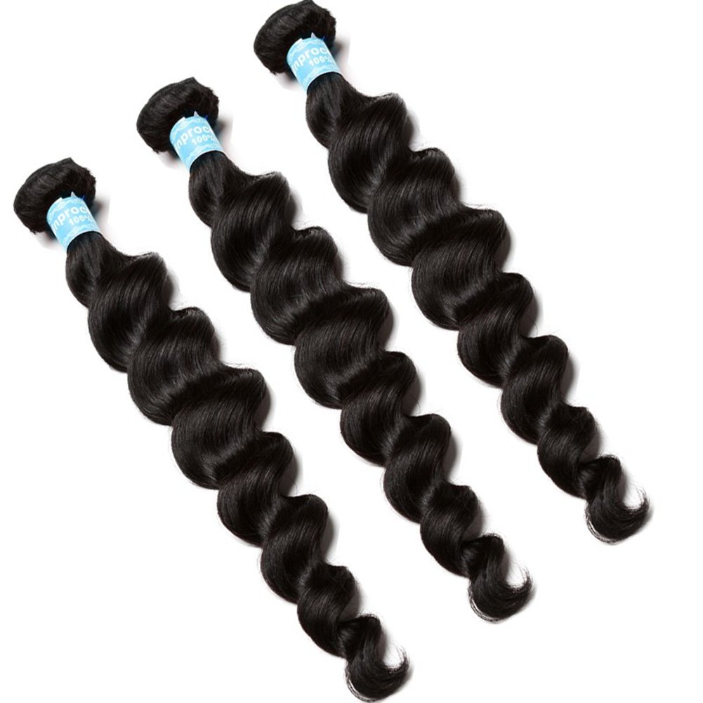 Ruma Hair Loose Deep Wave Ear to Ear 360 Lace Frontal With Bundles 100% Unprocessed 8A Peruvian Virgin Human Hair With 360 Full Lace Band Frontal Closure 4Pcs Lot (10 with 10 12 14)