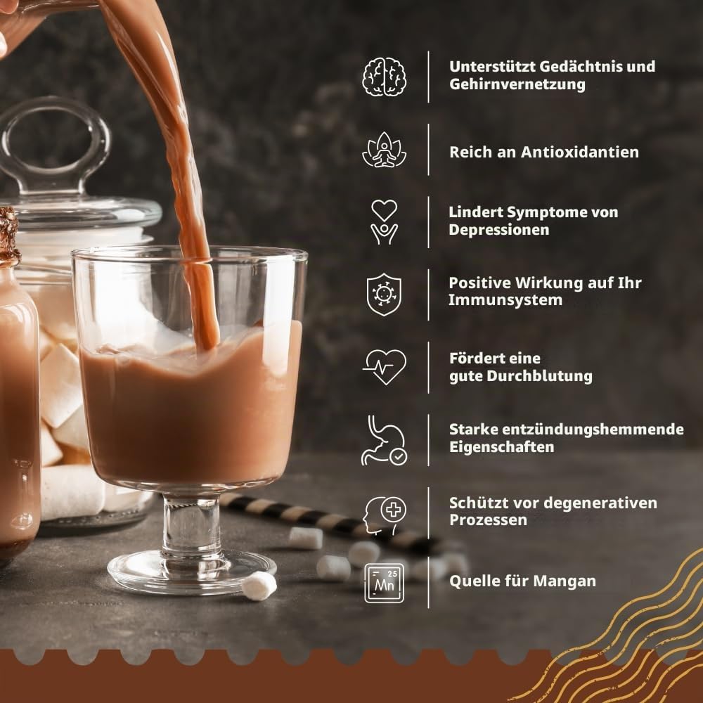 NaturaleBio Kakao Pulver Bio 1kg. Organic Cacao Powder. Natürlich und rein aus rohen Kakaobohnen. Ungesüßt. Magnesium- und Phosphor-Quelle. Geprüft auf Schwermetalle (Packung mit 2)