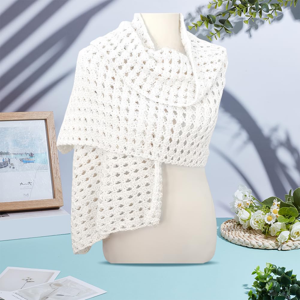 FREEBLOSS Kit de Crochet pour Châle avec Tutoriels Vidéo Étape Par Étape Ensemble de Châles au Crochet avec Fil Kit de Démarrage pour Adultes Artisanat D'Art