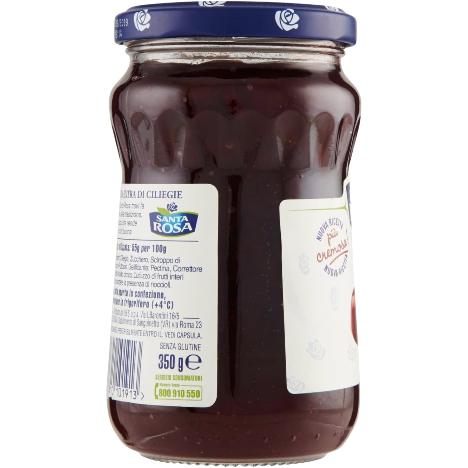 Confettura di Ciliegie 350 g – Marmellata con Frutta a Pezzettoni Ideale per Colazione e Dolci – Variazioni 4/8/12 Pezzi (12 PEZZI)