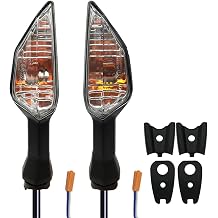 Motorcycle Front/Rear Blinker LampTurn Signals Indicator Light Compatible with KAWASAKI Ninja 300 400 650 Z900 Z250SL ZRX1200 ER-6N ZX-6R Z 1000SX White Shell