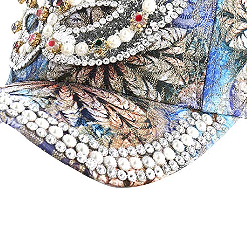 LABANCA Women Bling Rhinestone Baseball Cap Glitter Sequin Sun Visor Diamond Sun Cap4