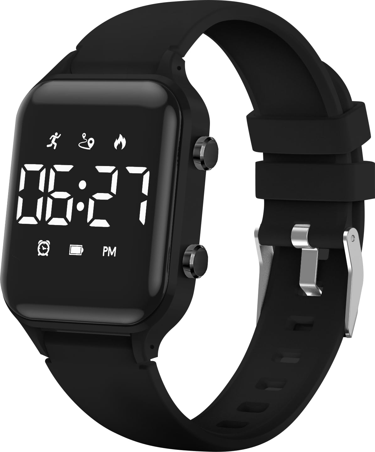 caprock Montre Numérique LED Podomètre pour Enfants, Montres Sport pour Fille Garcon étanche 50 ATM Montre Digitale Enfant avec calcul de la Distance/Vibration, Double réveil/chronomètre