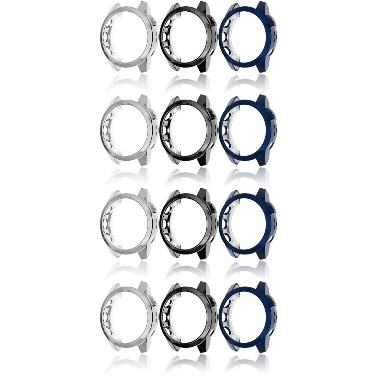 Mikikit 12pièces Coque De Antichoc pour Montre De TPU Électroplaque Et Nuit Accessoire Professionnel pour Montres Connectées