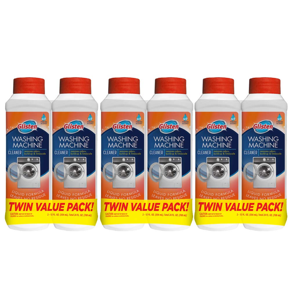 Glisten Washer Magic Machine Cleaner, Remove Odors and Buildup, Cleans Front Load & Top Load Washers, Safer Choice Winner, Pack of 2, 24 Ounce : Health & Household