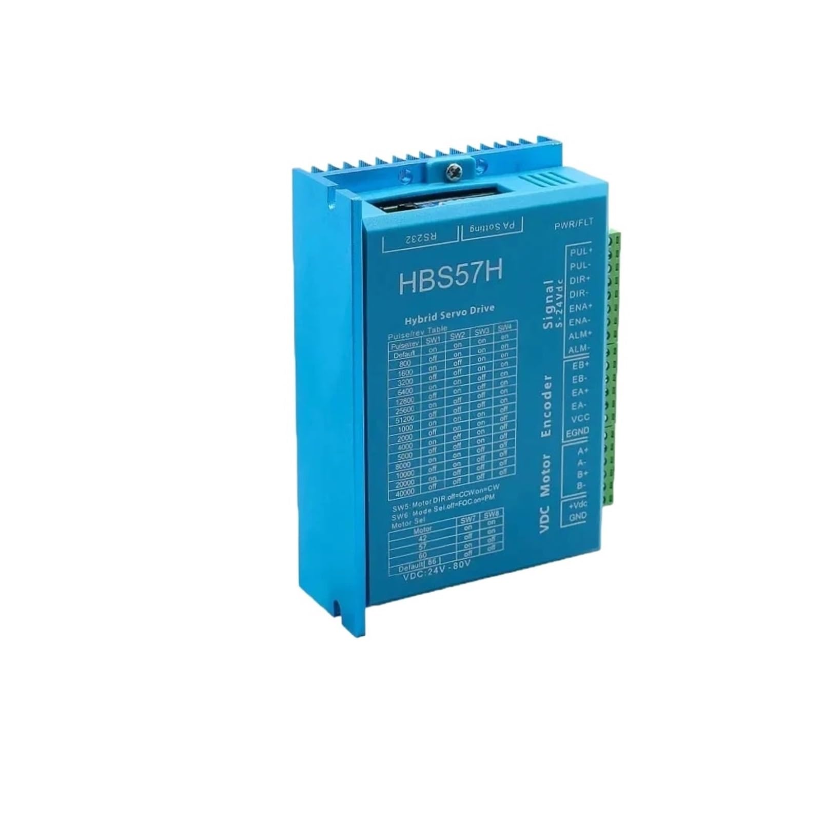 EKFBQBGW Servo electronic starter Driver HBS57H Supply Voltage DC24-70V 5A 0-200kHz Close Loop forstepper electronic starter for CNC Engraver Nema23 Nema24