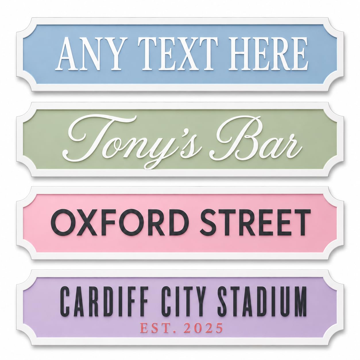 Family Name Street Road Sign Weatherproof – Custom Vintage Style Perspex Plaque | Mr & Mrs Wedding Sign & Home Décor Gift | 8 Colours, 3 Sizes | Indoor & Outdoor Use