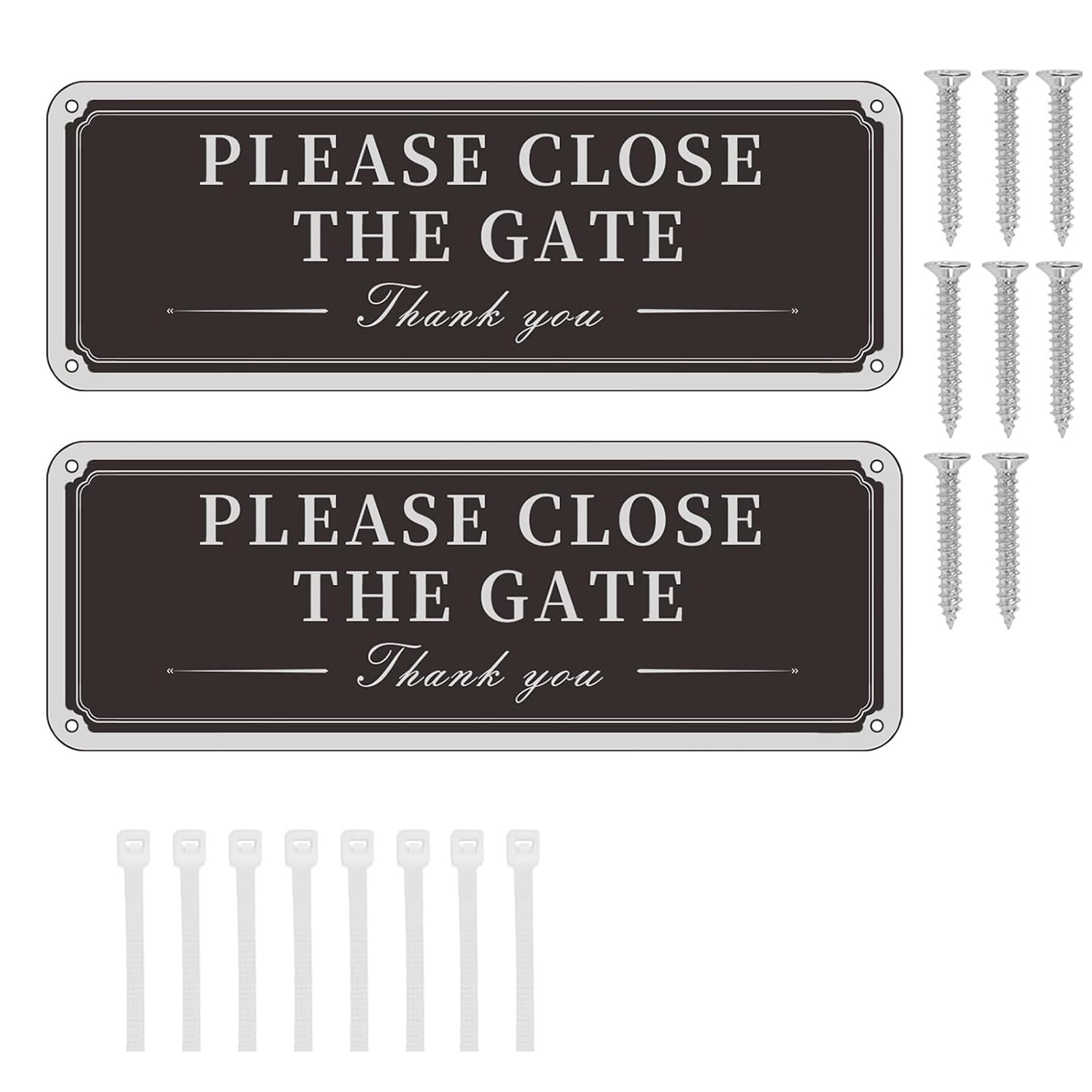 Cast Iron Please Close The Gate Sign | | French