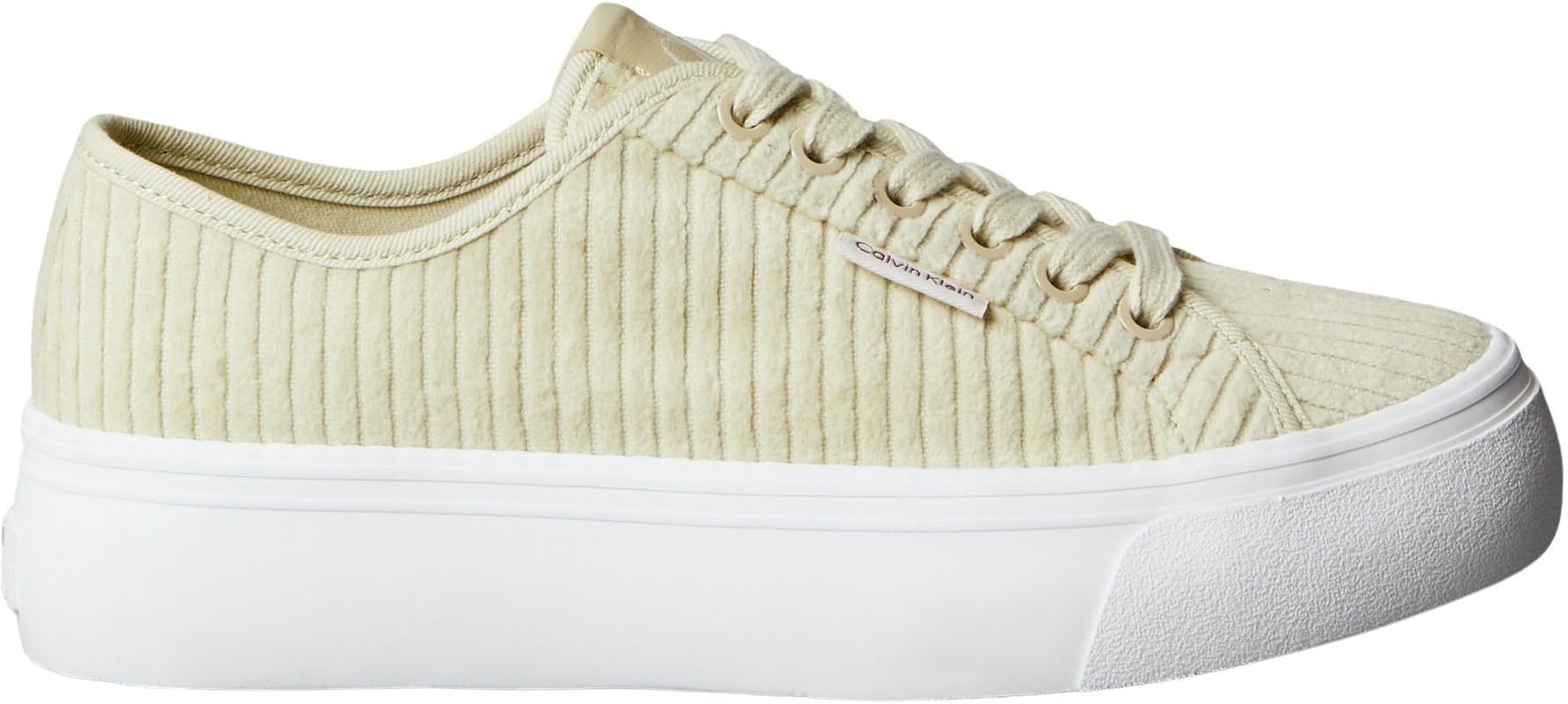Calvin Klein Damen Vulcanized Sneaker Lace Up Corduroy mit Plateau