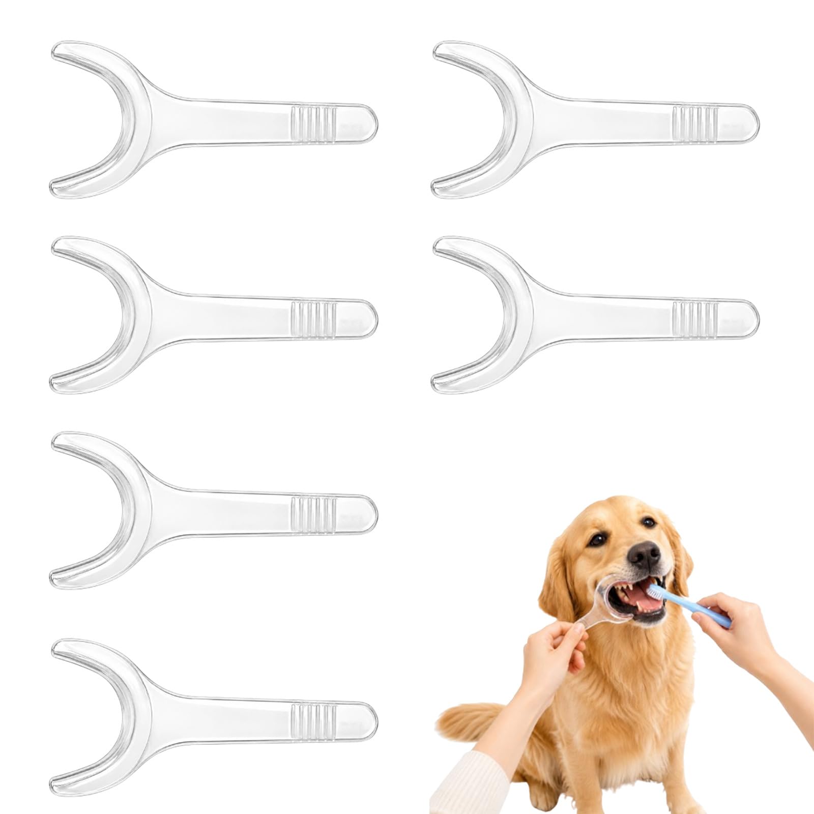Dog Mouth Opener, Clear Dental Retractor for Pet Teeth Brushing Dogs Cats