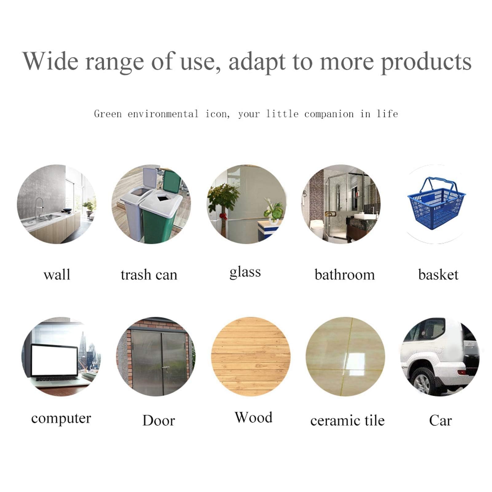 Autocollant de Recyclage HERCHR, Pack de 18 Autocollants Vinyle pour Poubelle Intérieur Extérieur