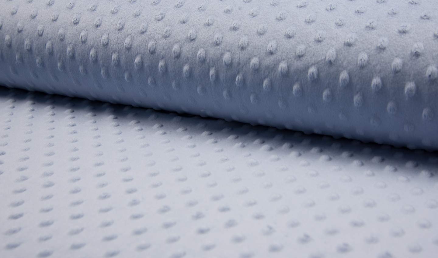 Luxury Supersoft DIMPLE Cuddle Soft Fleece Fabric Material - Dusty Blue, 1Mtr 150cmx100cm