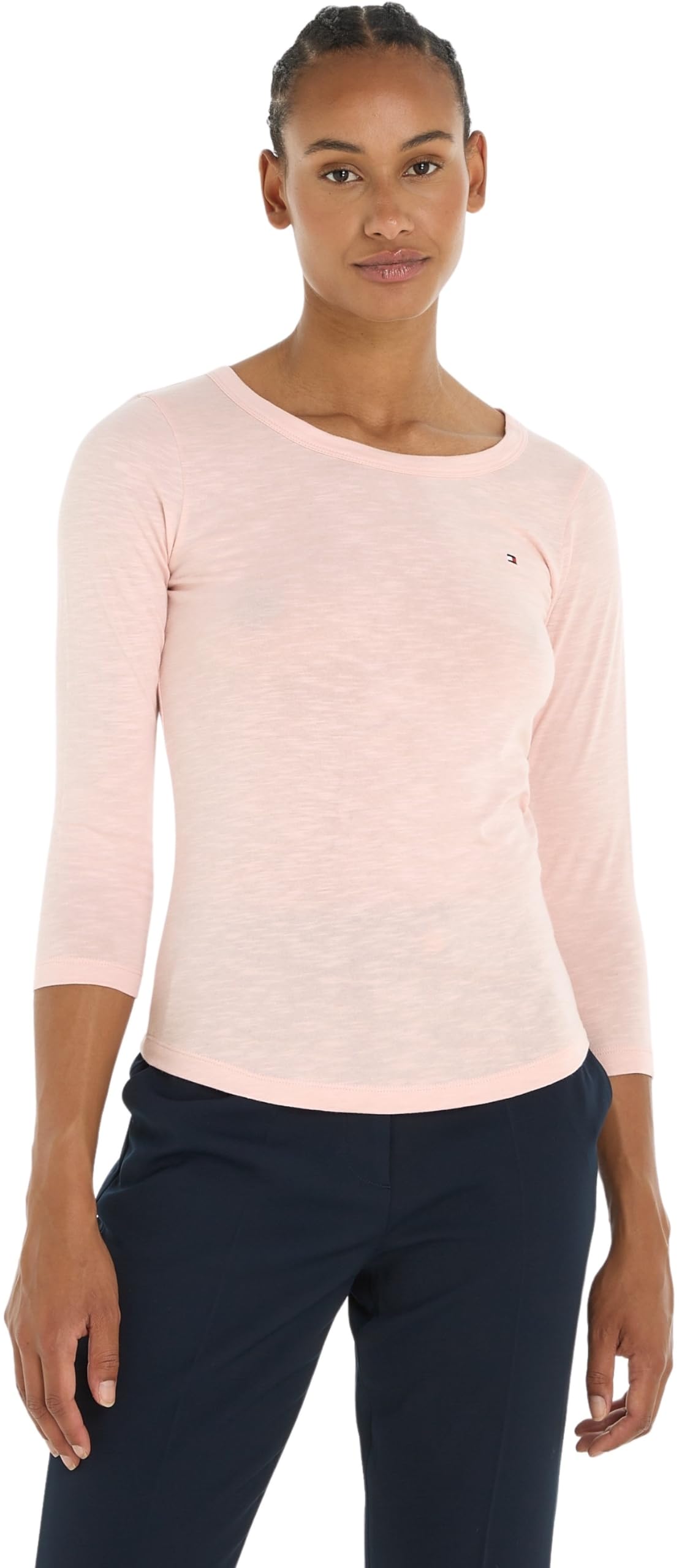 Tommy Hilfiger Camisetas de Punto de Manga Larga para Mujer