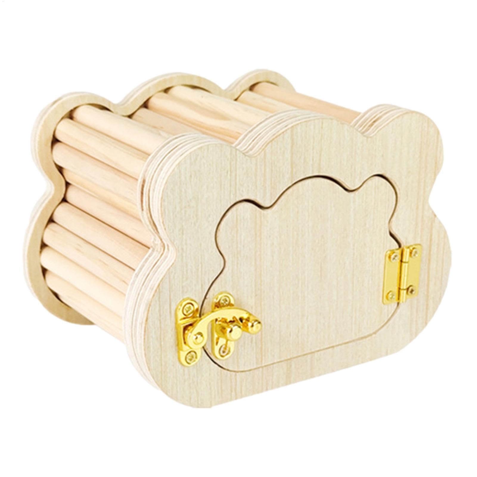 Lueear Wooden Hamster House Hamster Cloud Hide Small Animals Habitat Hut Dwarf Hamster Wooden Shelter Small Pets Wooden House Habitats Decor For Gerbils Syrian Hamsters
