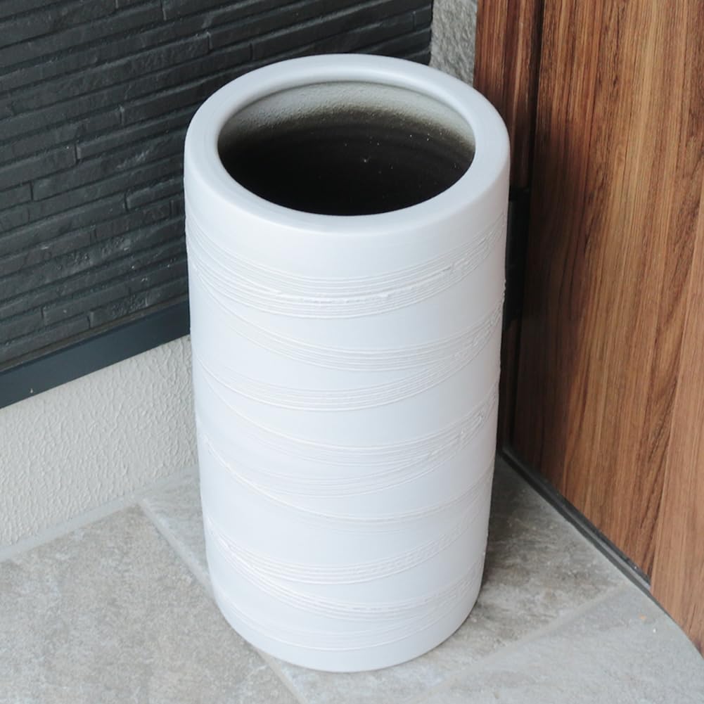 信楽焼　傘立て クシ目丸紋 高さ４７cm 信楽焼 傘立て クシ目丸紋 高さ47cm 信楽焼 傘立て クシ目丸紋