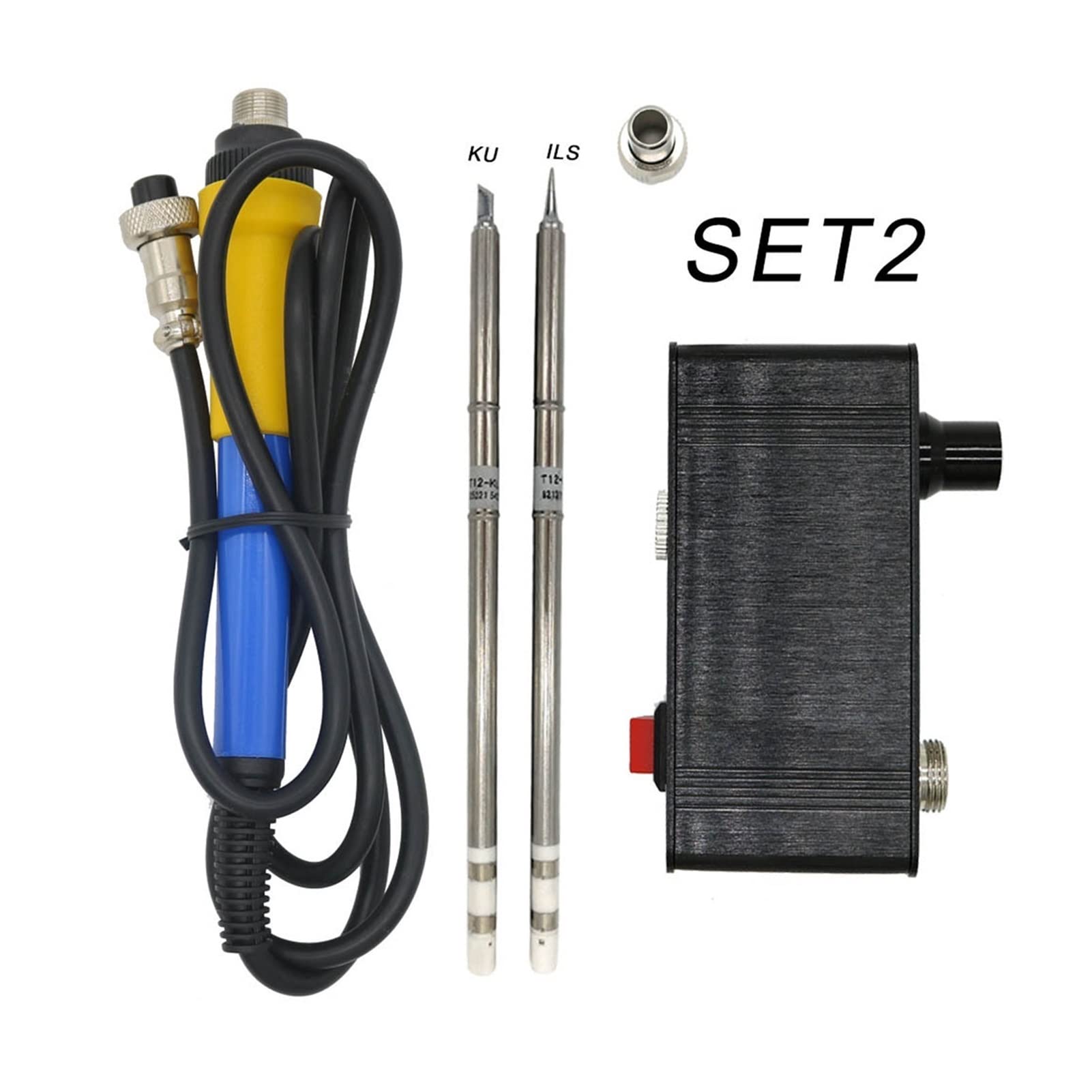 T12-942 lutownicza stacja narzędzia elektryczne spawanie Iron Tips kontroler temperatury z uchwytem 907,Precyzyjna kontrola(SET2,White handle)