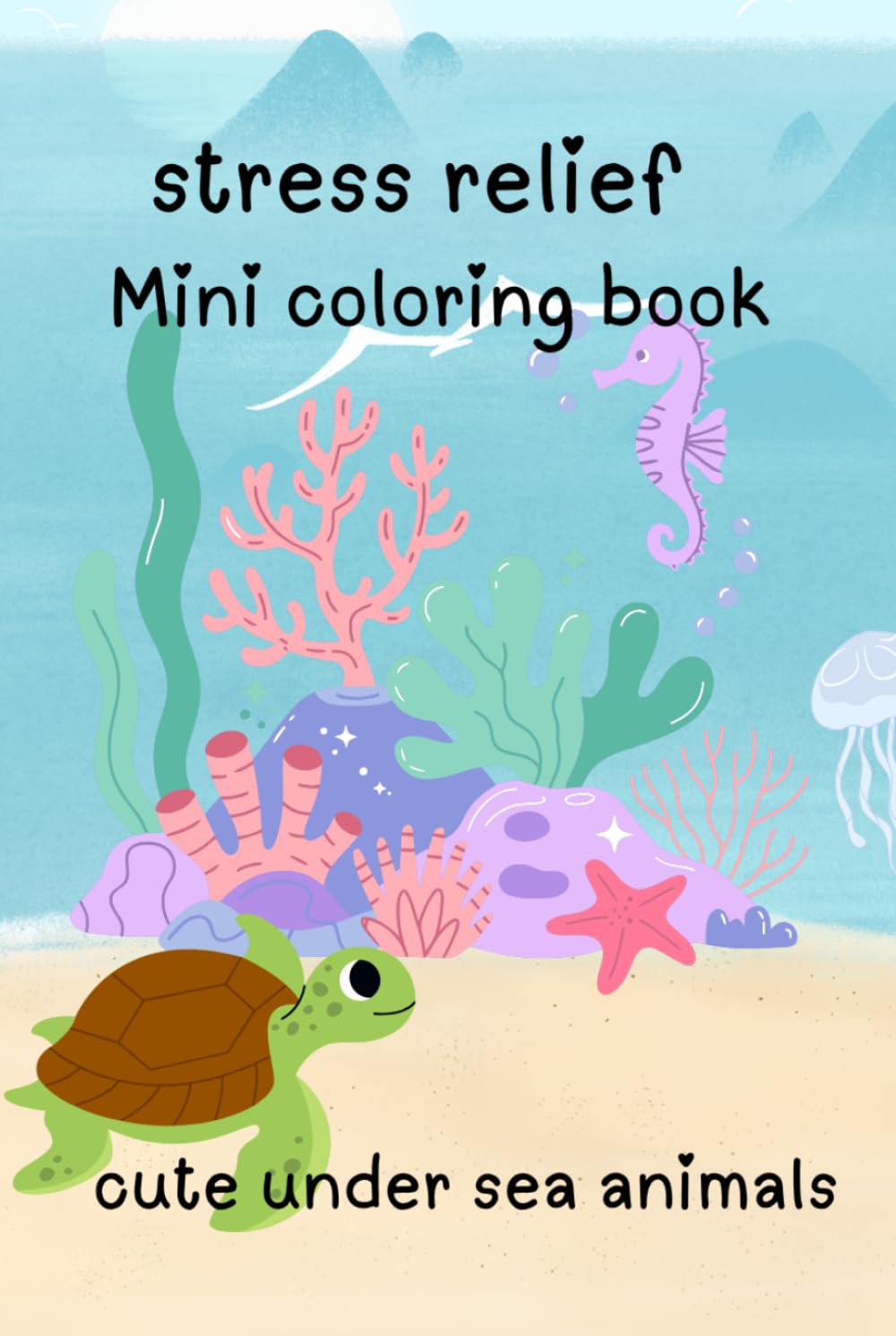 mini coloring book: under sea animals