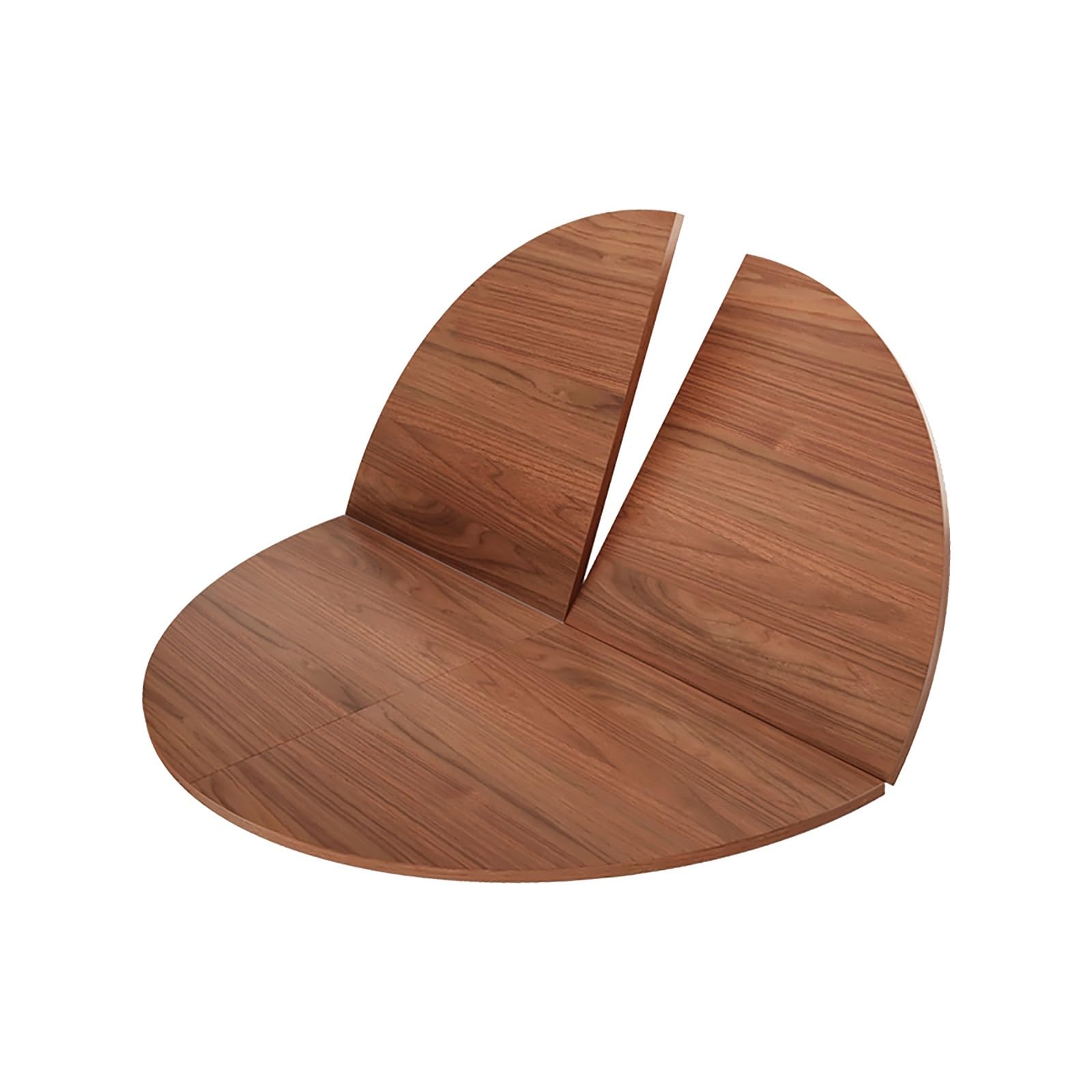 Table ronde pliable 160 cm en bois avec rallonge pour cuisine