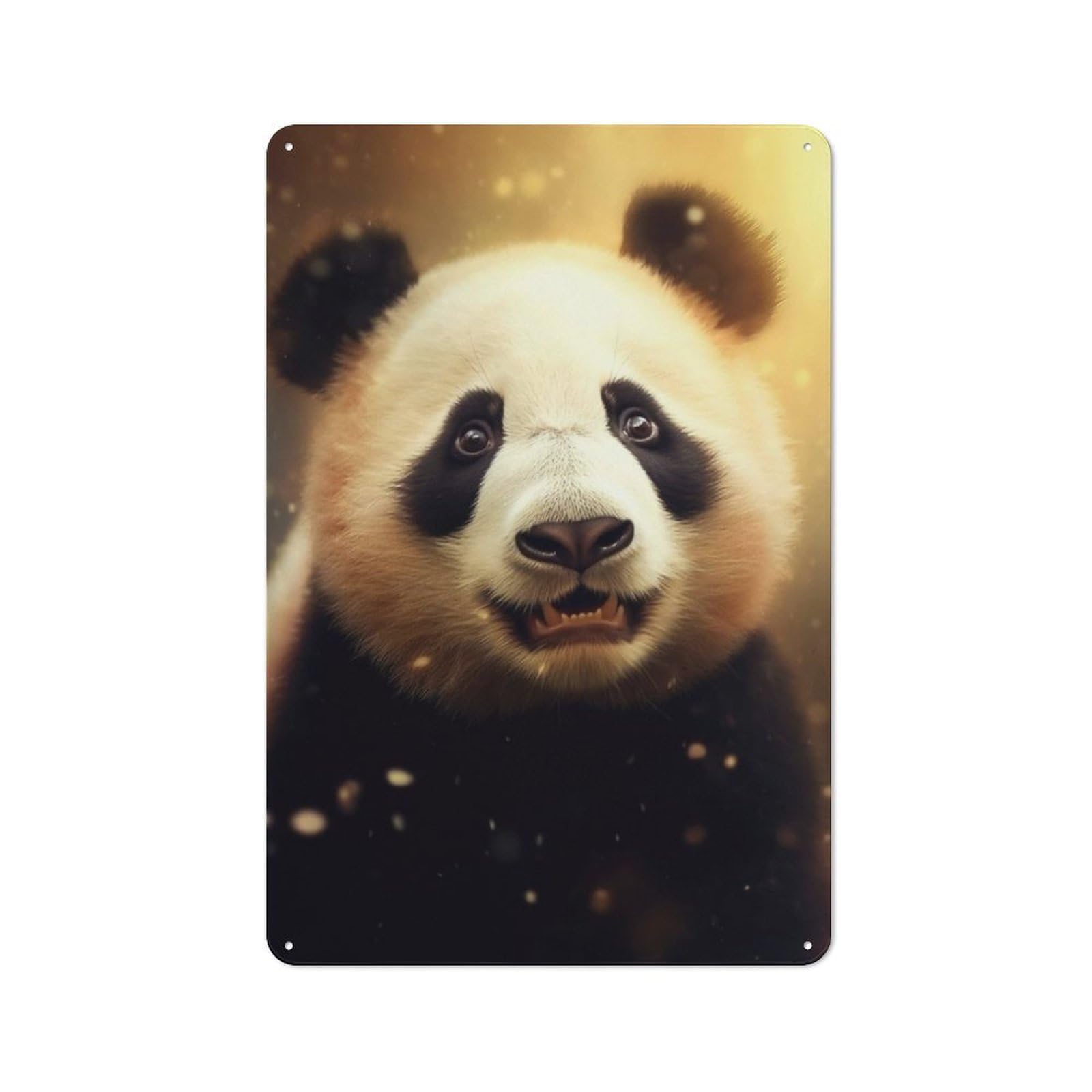 Old Style Panda Pandas Vintage Metal Sign 30x20cm, Bar Wall Plaque for Pub, Home Bar, Shed Or Man Cave
