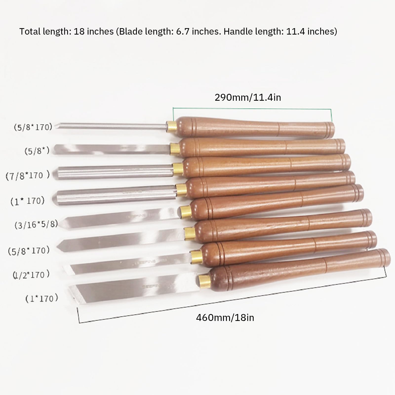 Gubias Para Torno De Madera, 8 Piezas Herramientas Para Tornear Madera, Cinceles Para Madera Para Tallar Madera Principiantes Con Caja De Almacenamiento