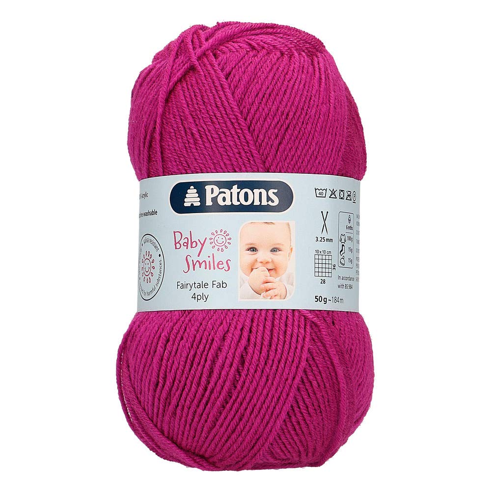 Patons, Fairytale Fab 4ply, Fuschia (1037), 50g